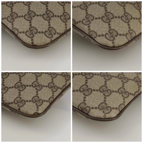 GUCCI GG Supreme Web Sherry Line Shoulder Bag PVC Beige 904 02 047 Auth 111359 - Picture 14 of 16